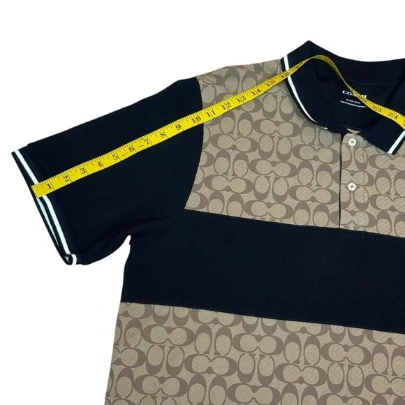 Coach Signature Khaki Black Short Sleeve Tee Shirt Size XLL Limited Edition. - Picture 7 of 15